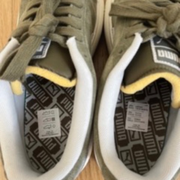 Puma Green Platform Suede Sneakers - Picture 6 of 7